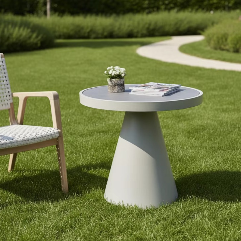 Outdoor Furniture Japanese Style - Mesa de Café Redonda Moderna Estilo