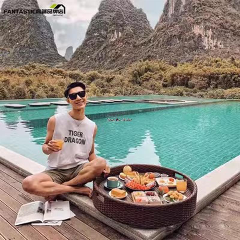 Bandeja flutuante de vime para - Outdoor Furniture In Bali avaliação e preço