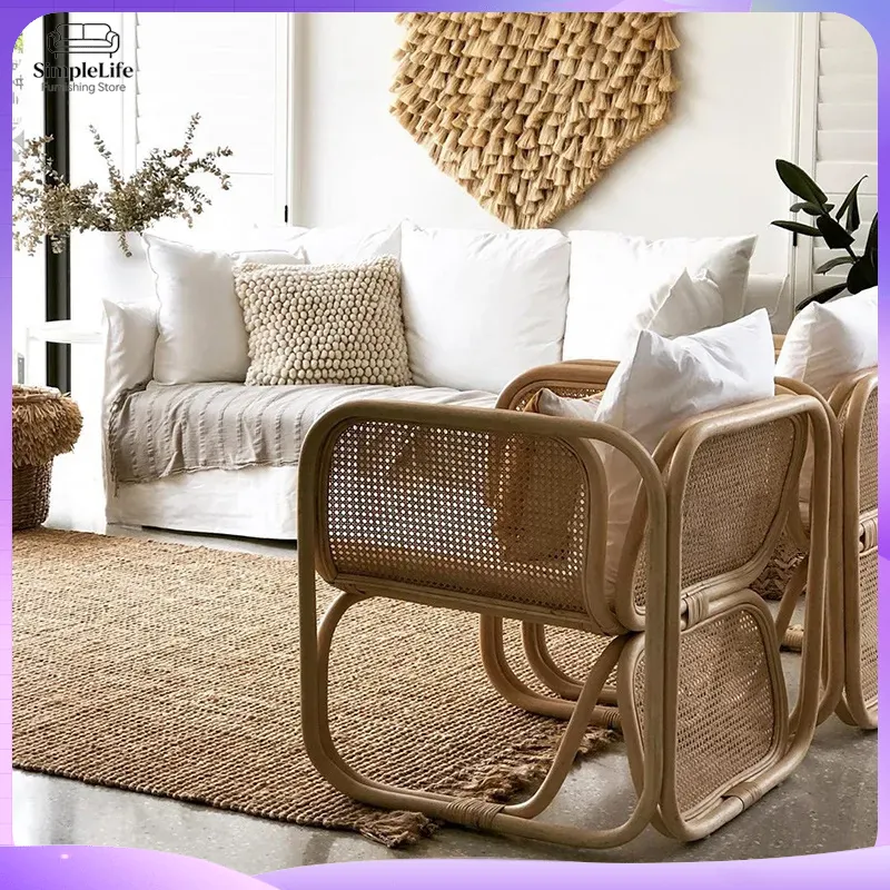 Conjunto de Sofá de Rattan Est - Outdoor Furniture Japanese Style avaliação e preço
