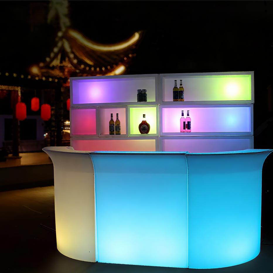 Balcão de bar com diodo emisso - Outdoor Furniture Rental For Party avaliação e preço