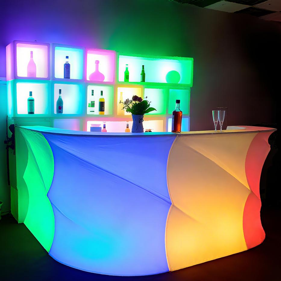 Balcão de bar com diodo emisso - Outdoor Furniture Rental For Party avaliação e preço