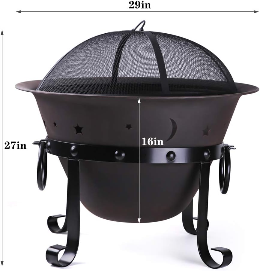 Fogueiras de Ferro Fundido, 29 - Fire Pit Bowl avaliação e preço