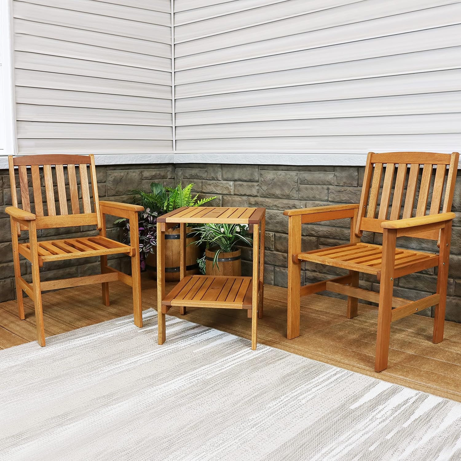 Conjunto de 3 Peças para Pátio - Outdoor Furniture Oil avaliação e preço