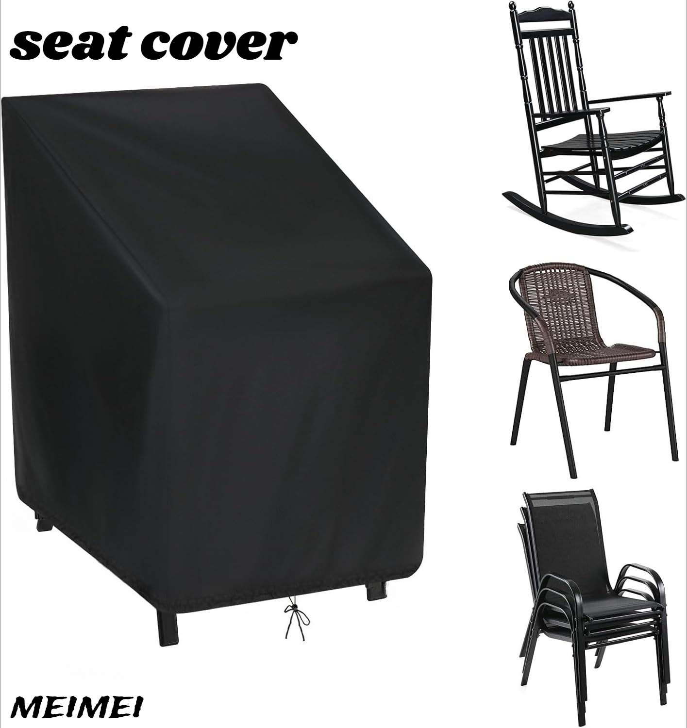 Cadeira empilhada capa de poei - Outdoor Furniture Cover avaliação e preço
